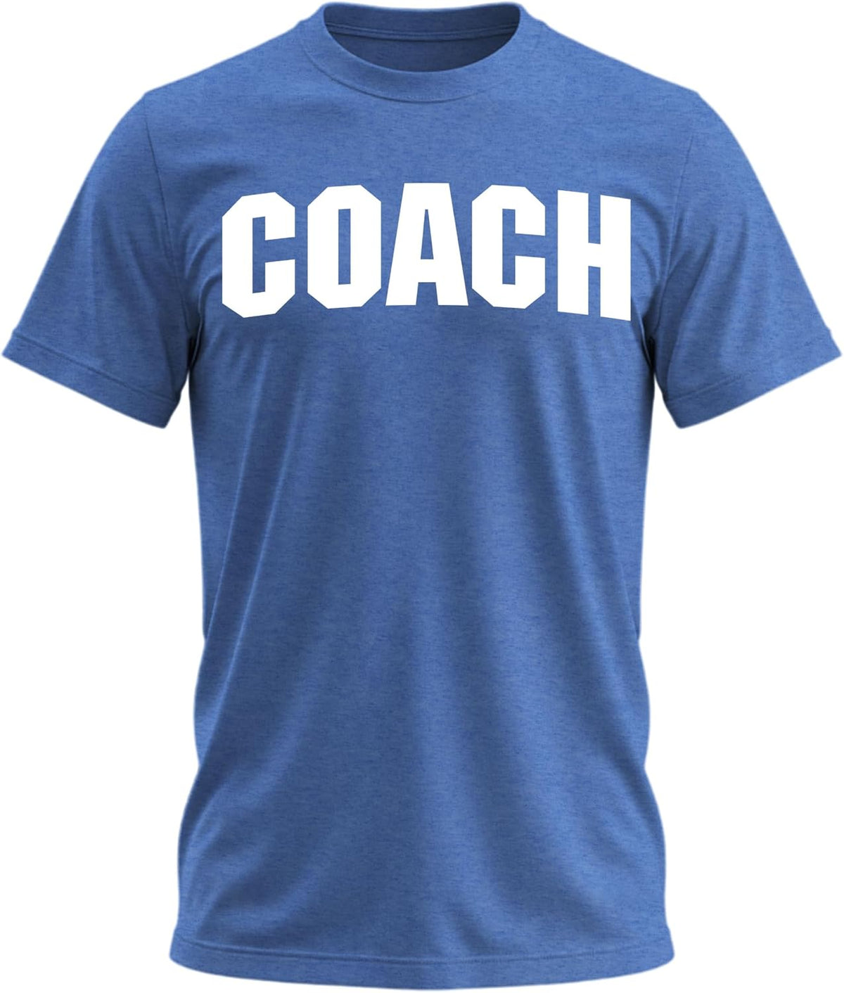 Coaching Fitness Trainer Athletic Team Graphic T-Shirt for Men and Women - Blue Heather