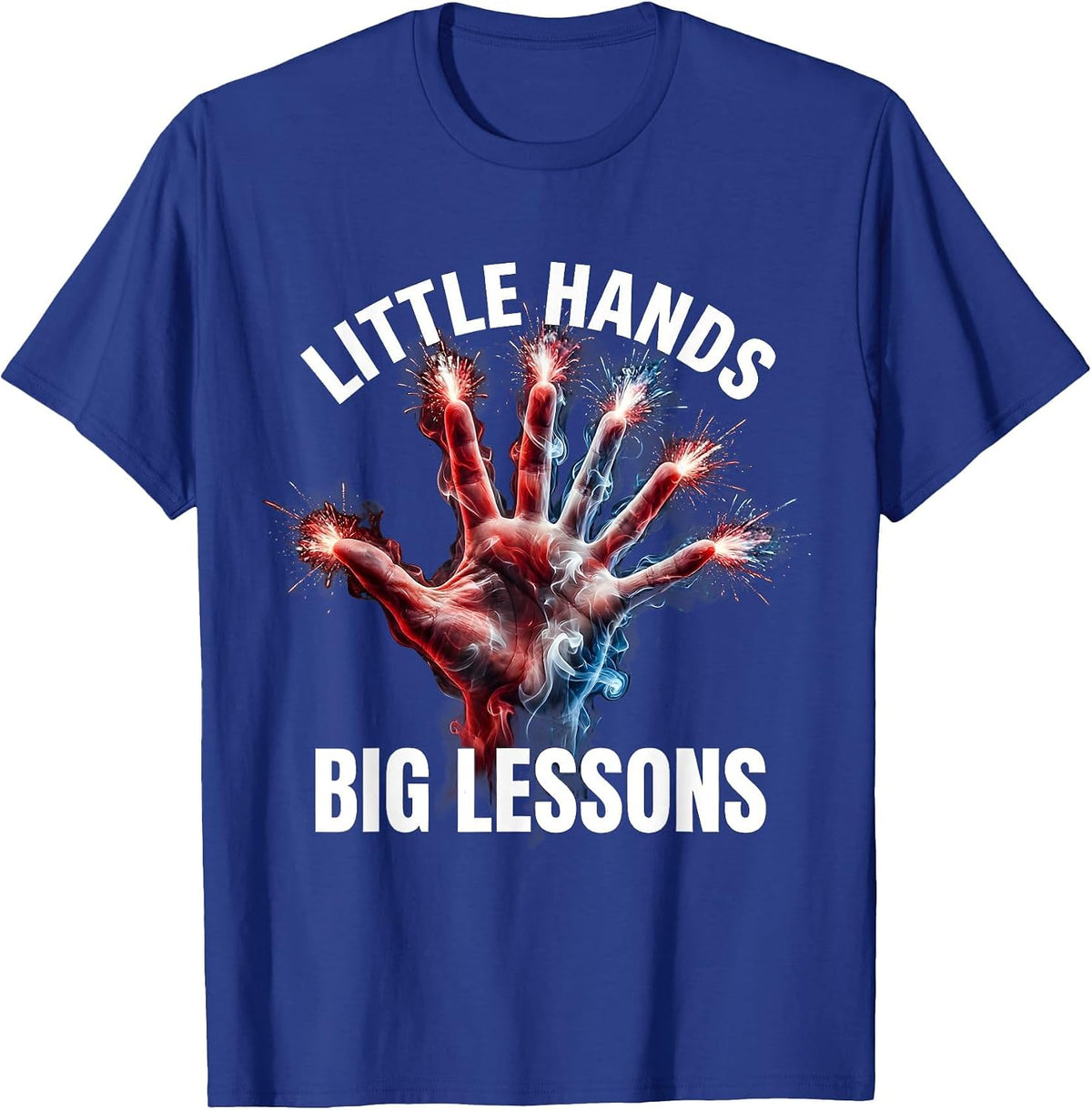 Little Hands Big Lessons Kindergarten Teacher T-Shirt - Royal Blue