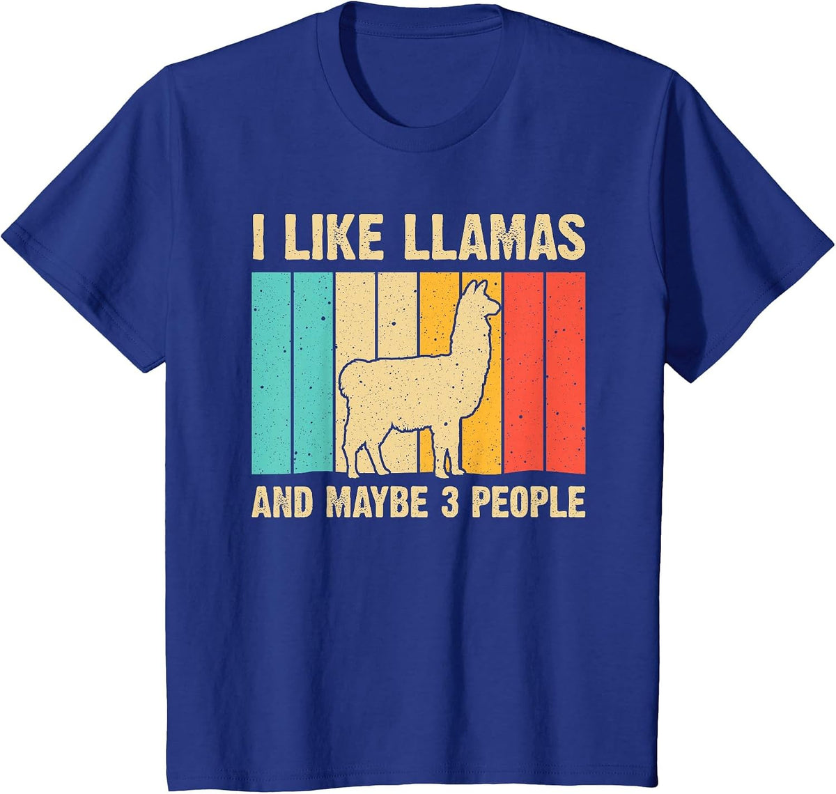Funny Llama Design for Kids Men Women Alpaca Lover Farming T-Shirt - Royal Blue