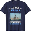 USS Goldsborough DDG-20 Destroyer Class Veterans Father Day T-Shirt - Navy Blue