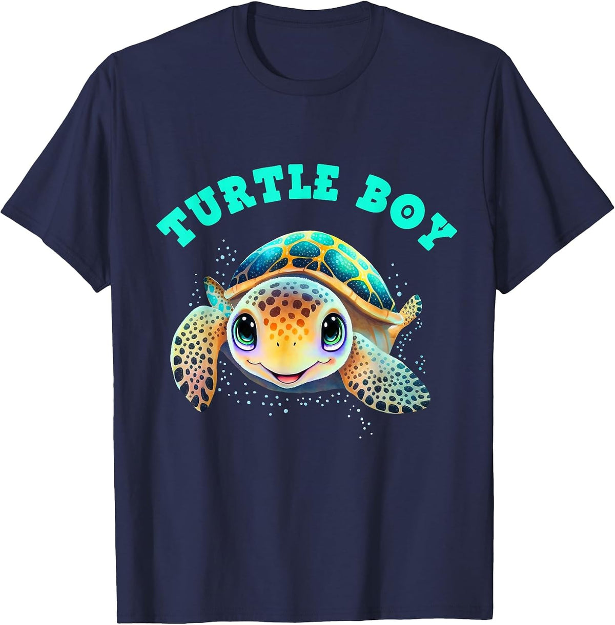 Turtle Boy Earth Day Outfit for Boys Tees T Shirts Sea Turtle Lover Gift - Navy Blue
