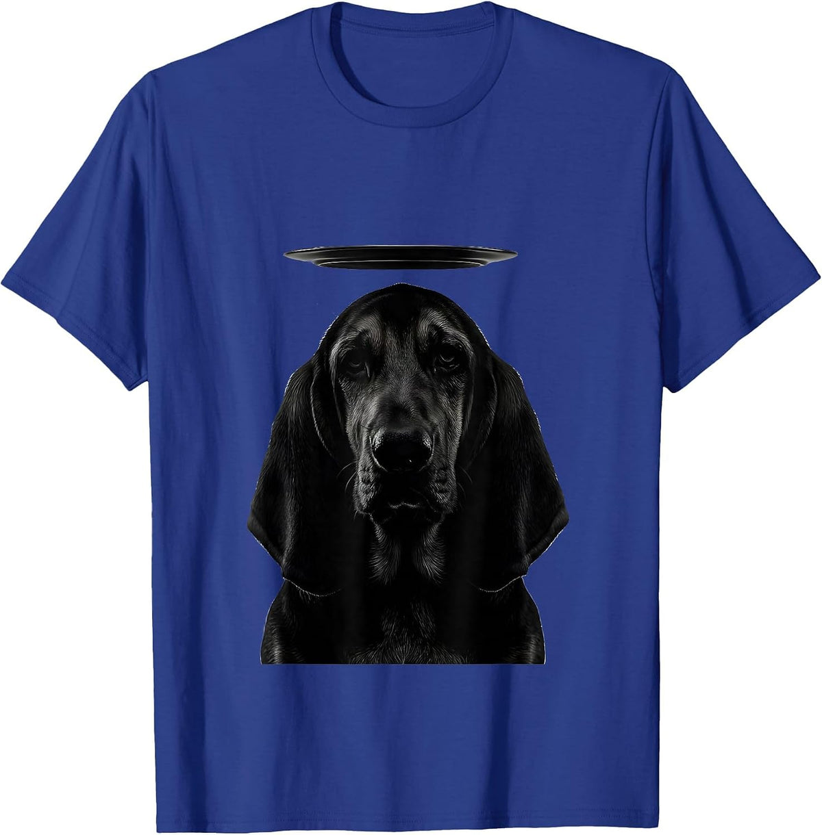 Basset Hound UFO Abduction Minimalist Dog Lover Humor T-Shirt - Royal Blue