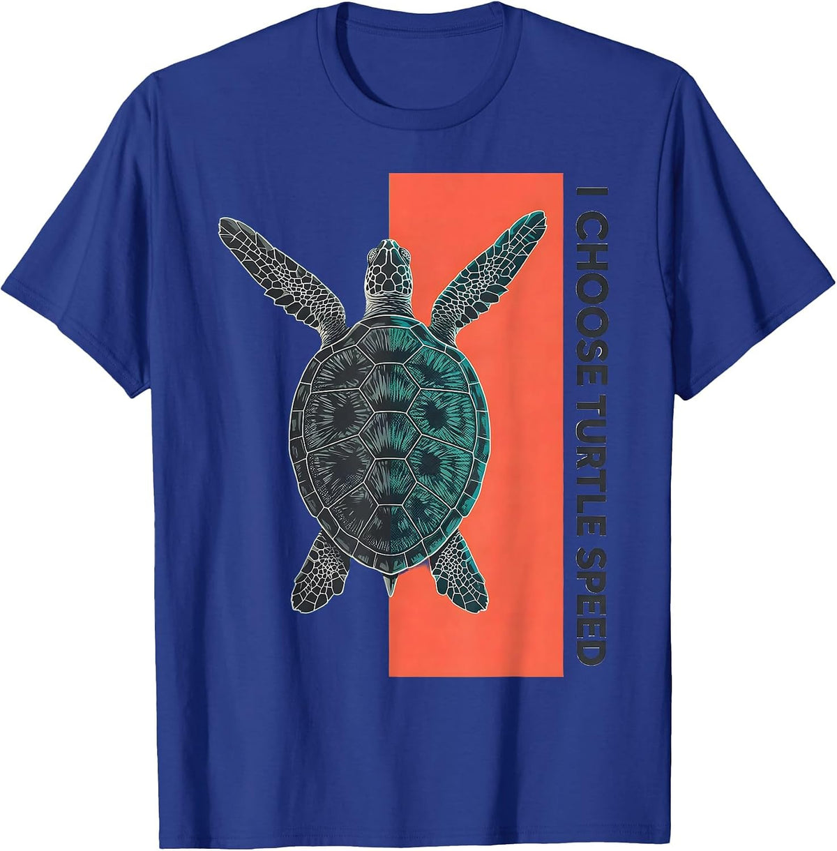 I Choose Turtle Speed Midcentury Modern Sea Turtle Lover T-Shirt - Royal Blue