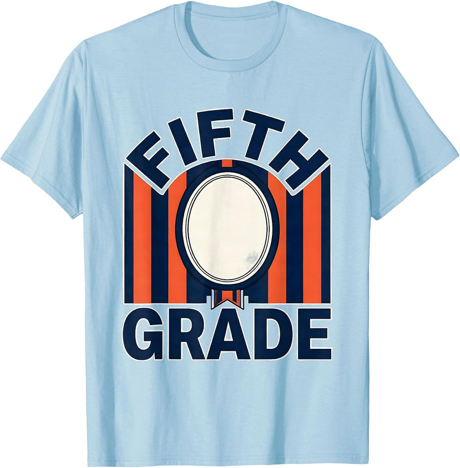 Men's Fifth Grade Preppy Back To School Teacher Girls T-Shirt - Baby Blue