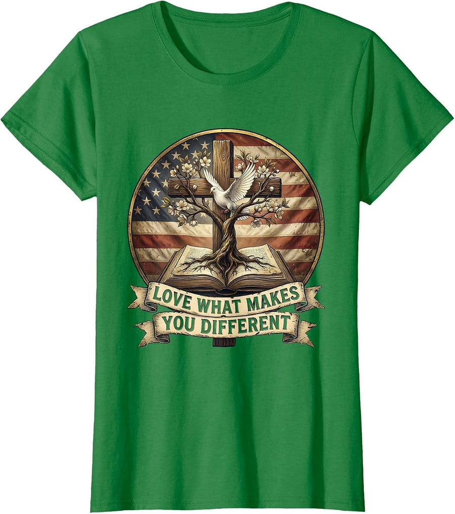 Women's Love What Makes You Different Special Ed Teacher T-Shirt - Kelly Green
