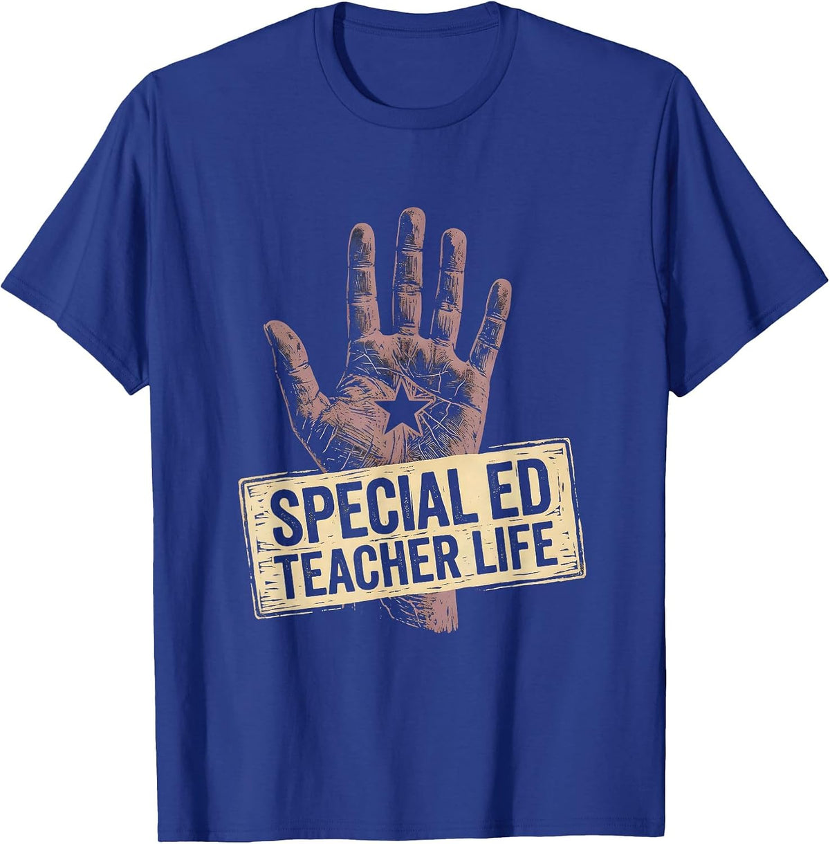 Men's Special Ed Teacher Life Graphic Design T-Shirt - Royal Blue
