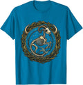 Capricorn Sea-Goat Skeleton Star Map Zodiac T-Shirt - Sapphire Blue