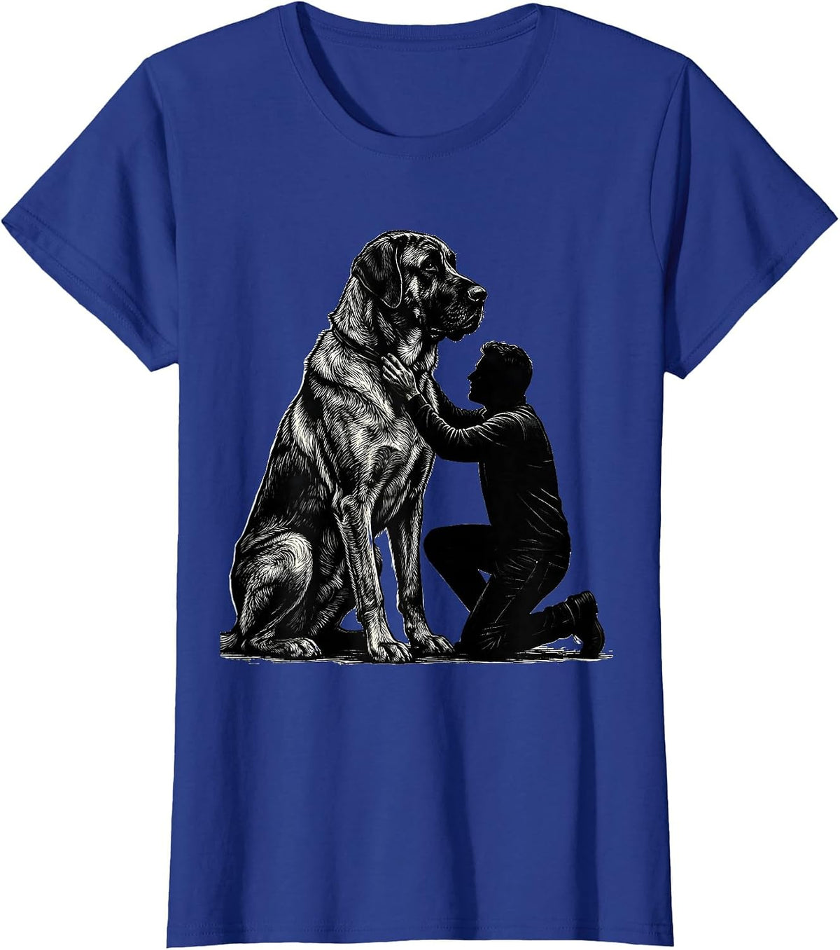 Women's Great Dane Dad Patriotic Pet Pride Humor T-Shirt - Royal Blue