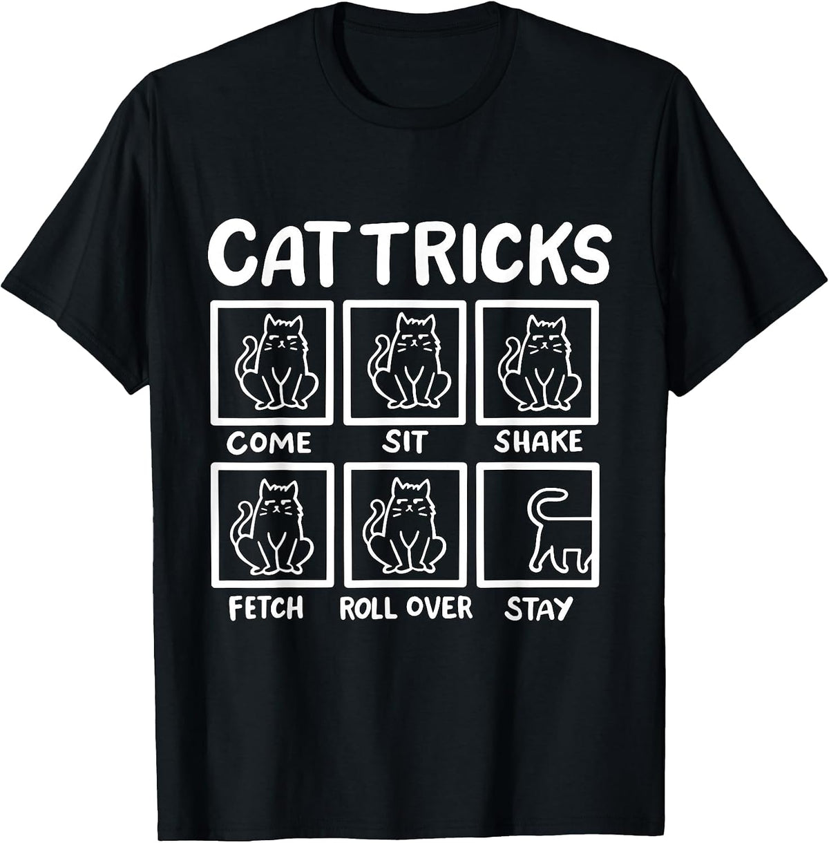 Cat Tricks T-Shirt - Black