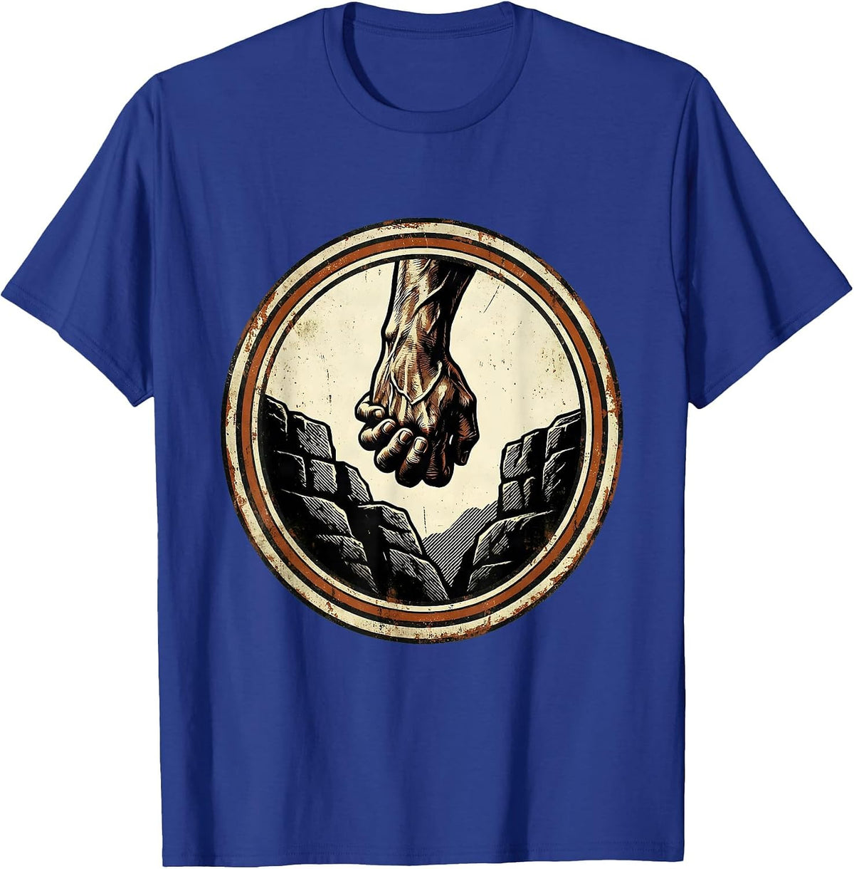 Social Worker Helping Hand Graphic Design T-Shirt - Royal Blue