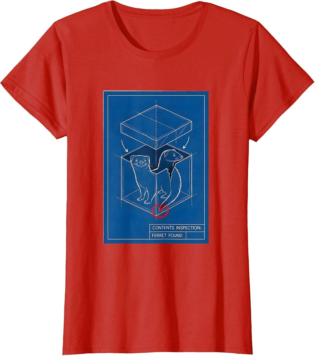 Contents Inspection: Ferret Found Funny Ferret Lover Gift T-Shirt - Red