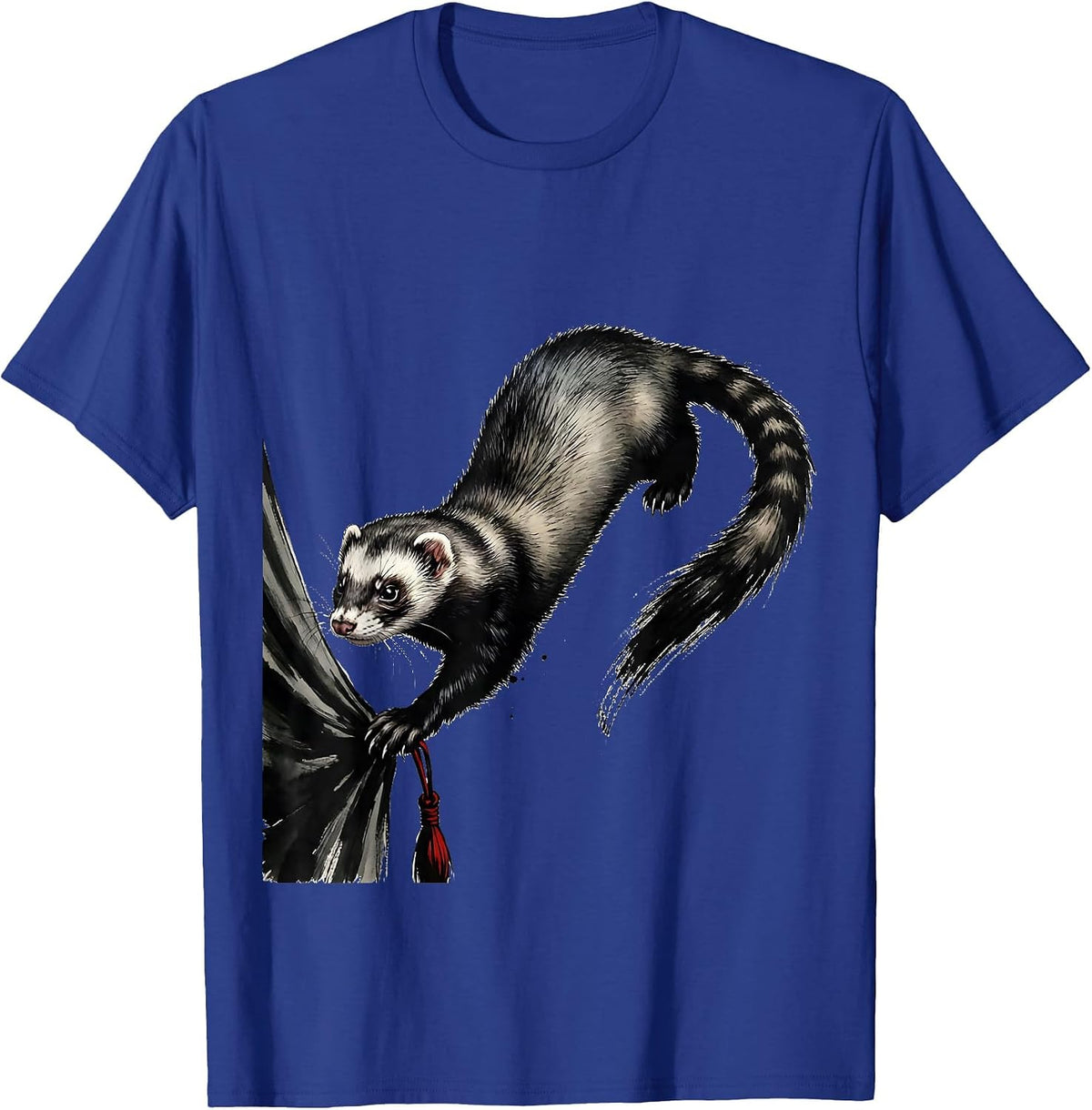 Ferret Masked Lunge Funny Ferret Lover Gift T-Shirt - Royal Blue