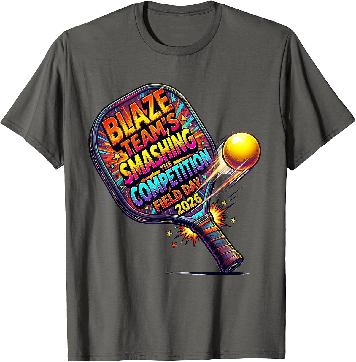 Men's Blaze Team's Smashing The Competition — Field Day 2026 T-Shirt - Asphalt Grey