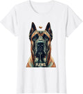 Women's FLEWS Funny Great Dane Jowls Drool Dog Mom Dog Dad Gift T-Shirt - White