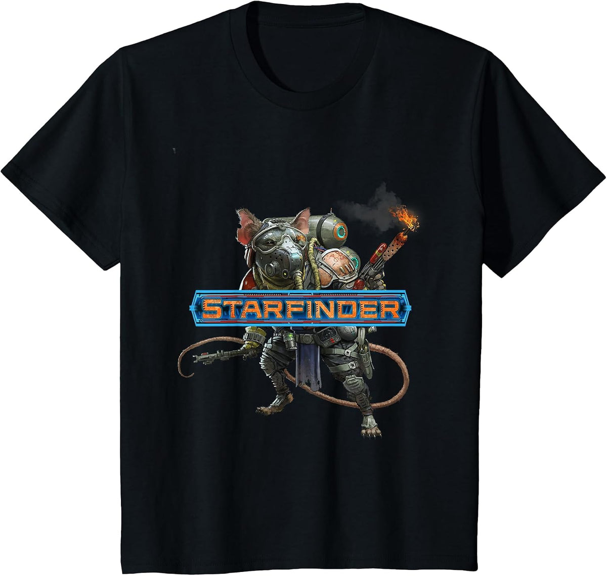 Starfinder: Quig the Mechanic T-Shirt - Black