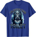 I Blocked Your Toilet Funny Alpha Wolf Meme Brainrot Gag T-Shirt - Royal Blue