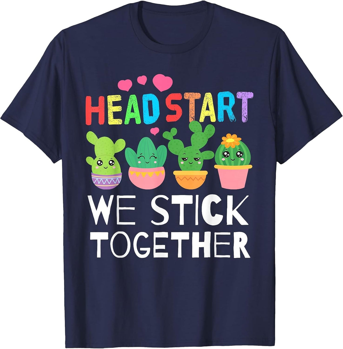 Teacher Early Childhood Education Preschool Head Start Crew T-Shirt - Navy Blue