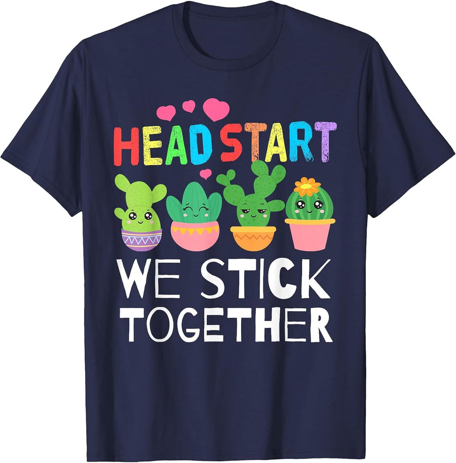 Teacher Early Childhood Education Preschool Head Start Crew T-Shirt - Navy Blue
