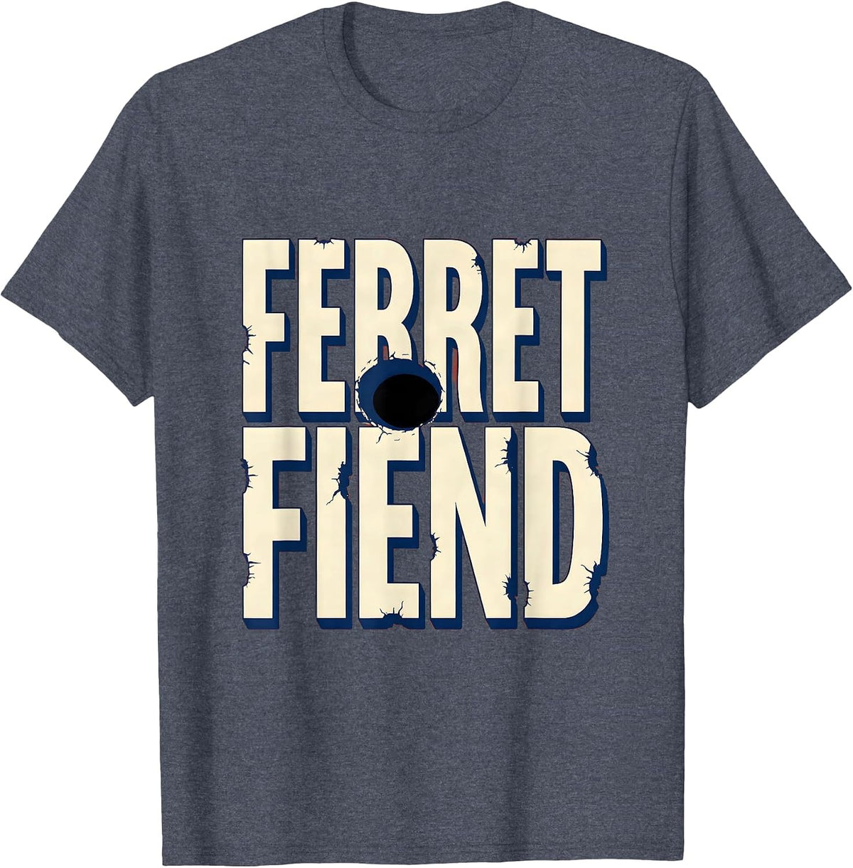 Ferret Fiend Funny Ferret Lover Gift For Kids And Adults T-Shirt - Heather Blue