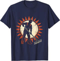 Labor Day Roadworker Asphalt Crew Illustration T-Shirt - Navy Blue