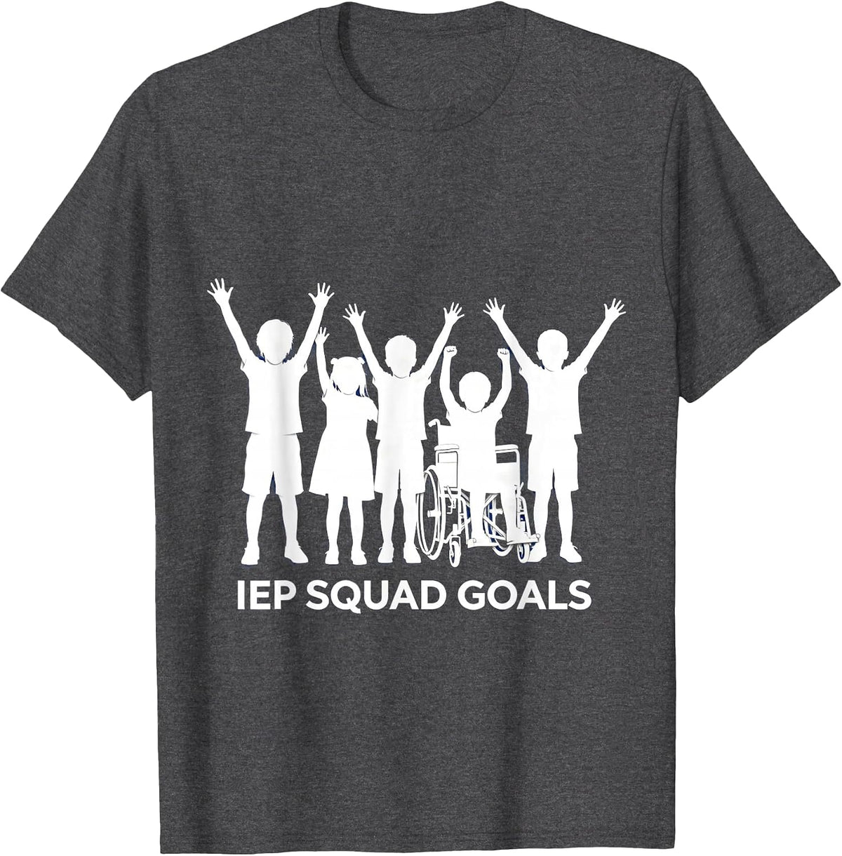 IEP Squad Goals Special Education Design T-Shirt - Dark Heather Grey