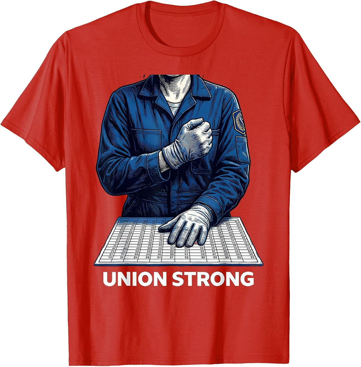 Men's Union Worker Woman Labor Day Pride T-Shirt - Red