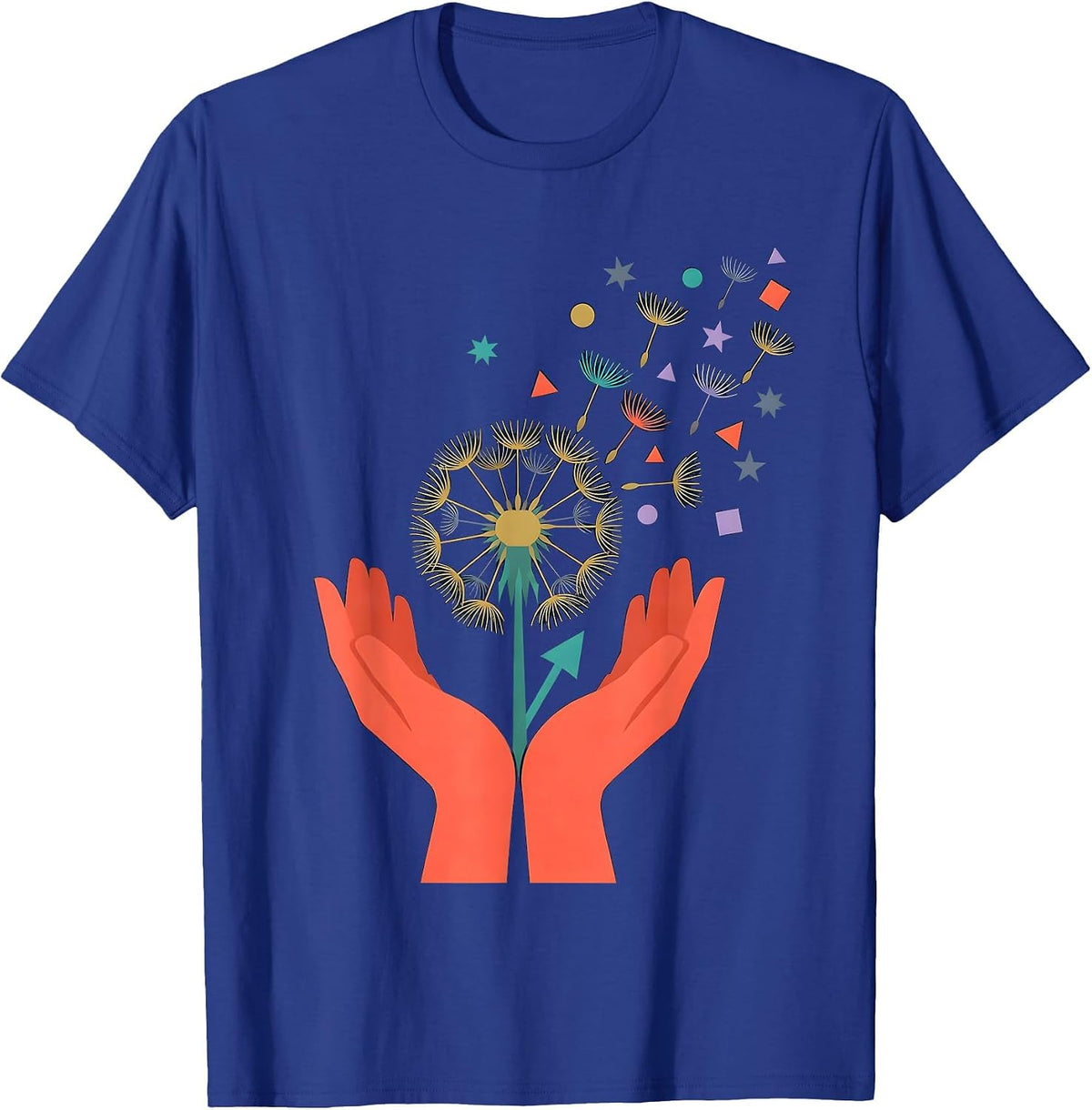 Autism Awareness Dandelion Light in Darkness T-Shirt - Royal Blue