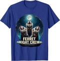 Ferret Night Crew Vintage Funny Ferret Lover Meme Humor T-Shirt - Royal Blue