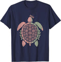 Turtle Carrying Home Through the Open Ocean T-Shirt - Navy Blue