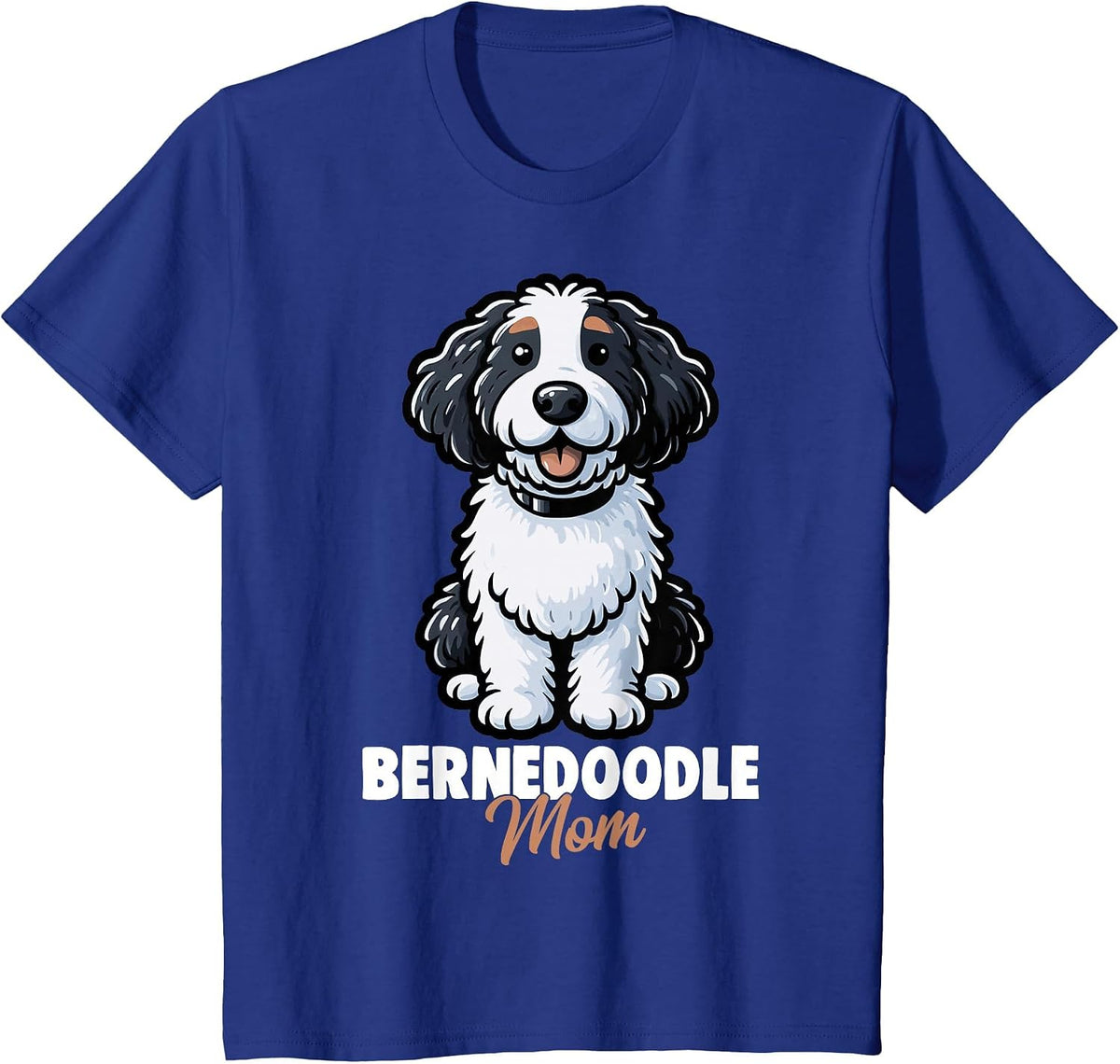 Bernedoodle Mom Dog Womens T-Shirt - Royal Blue