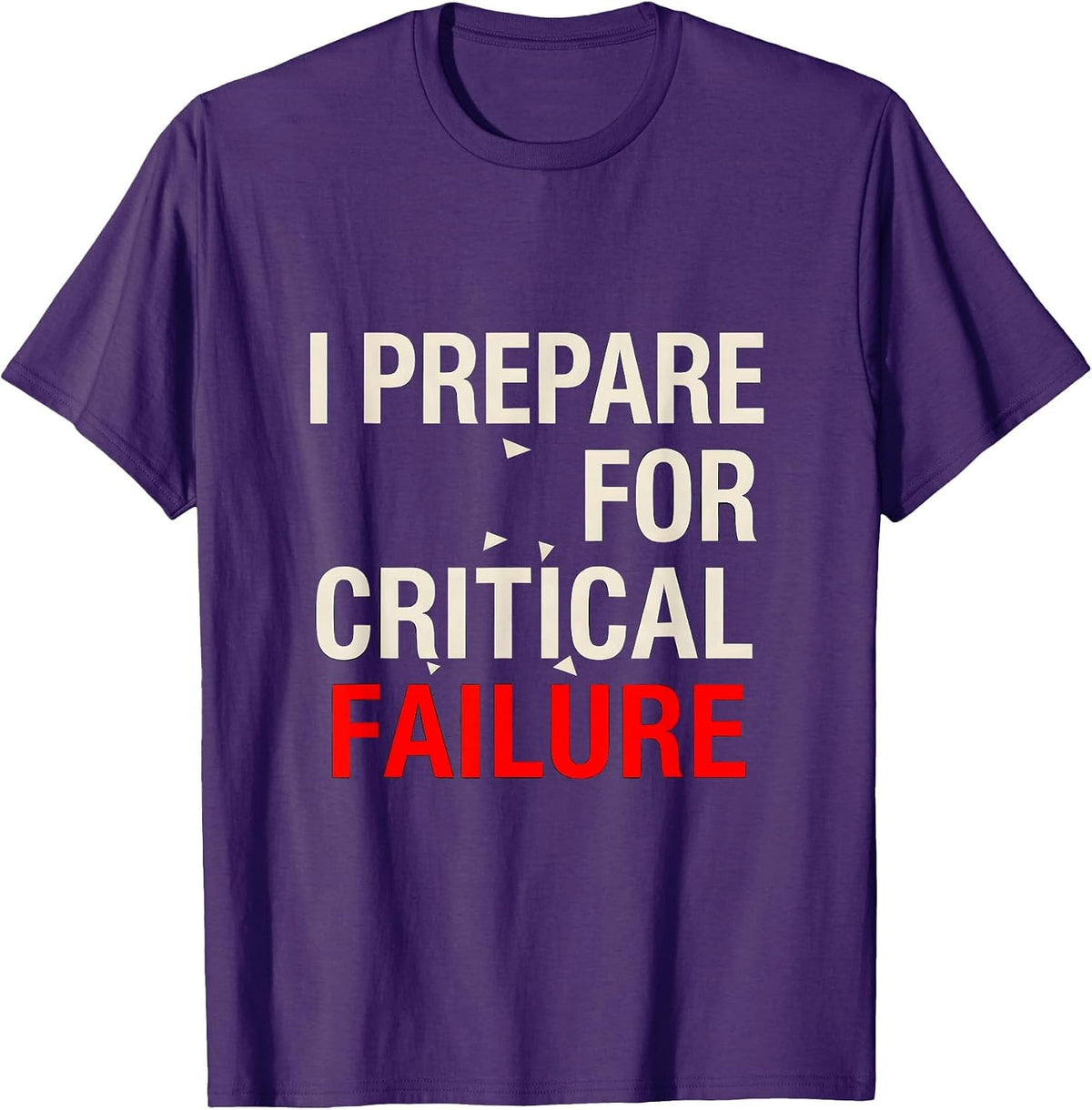 I Prepare For Critical Failure Funny Nerdy RPG Gamer T-Shirt - Purple