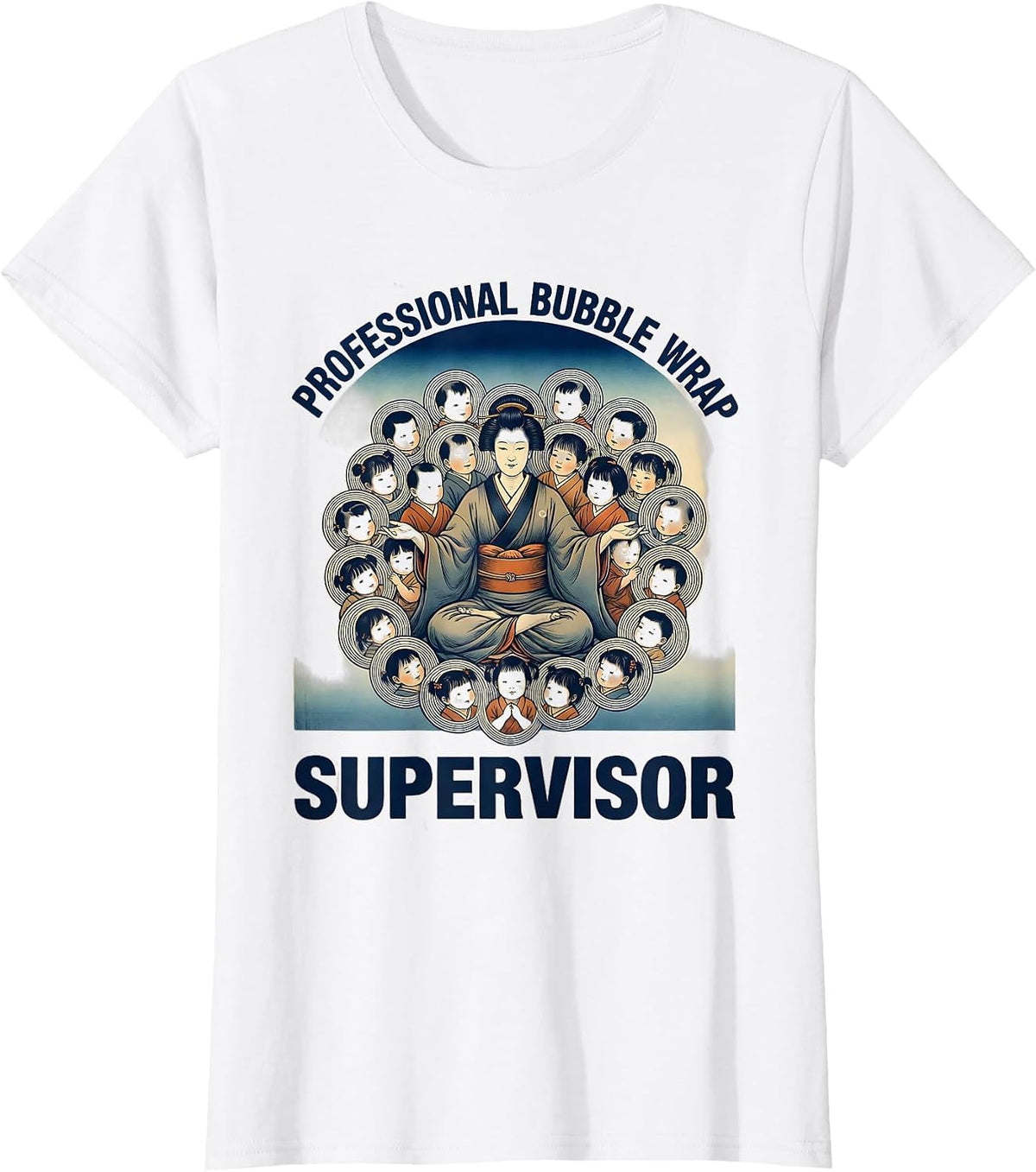 Professional Bubble Wrap Supervisor Daycare Teacher T-Shirt - White