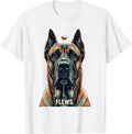 Men's FLEWS Funny Great Dane Jowls Drool Dog Mom Dog Dad Gift T-Shirt - White