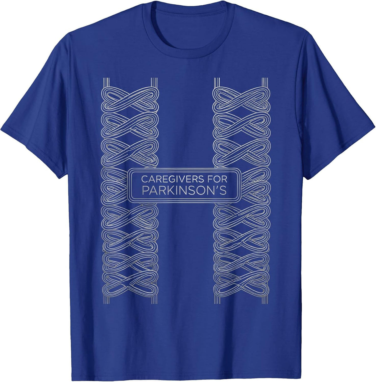 Caregivers For Parkinson's Support Squad Awareness Ribbon T-Shirt - Royal Blue