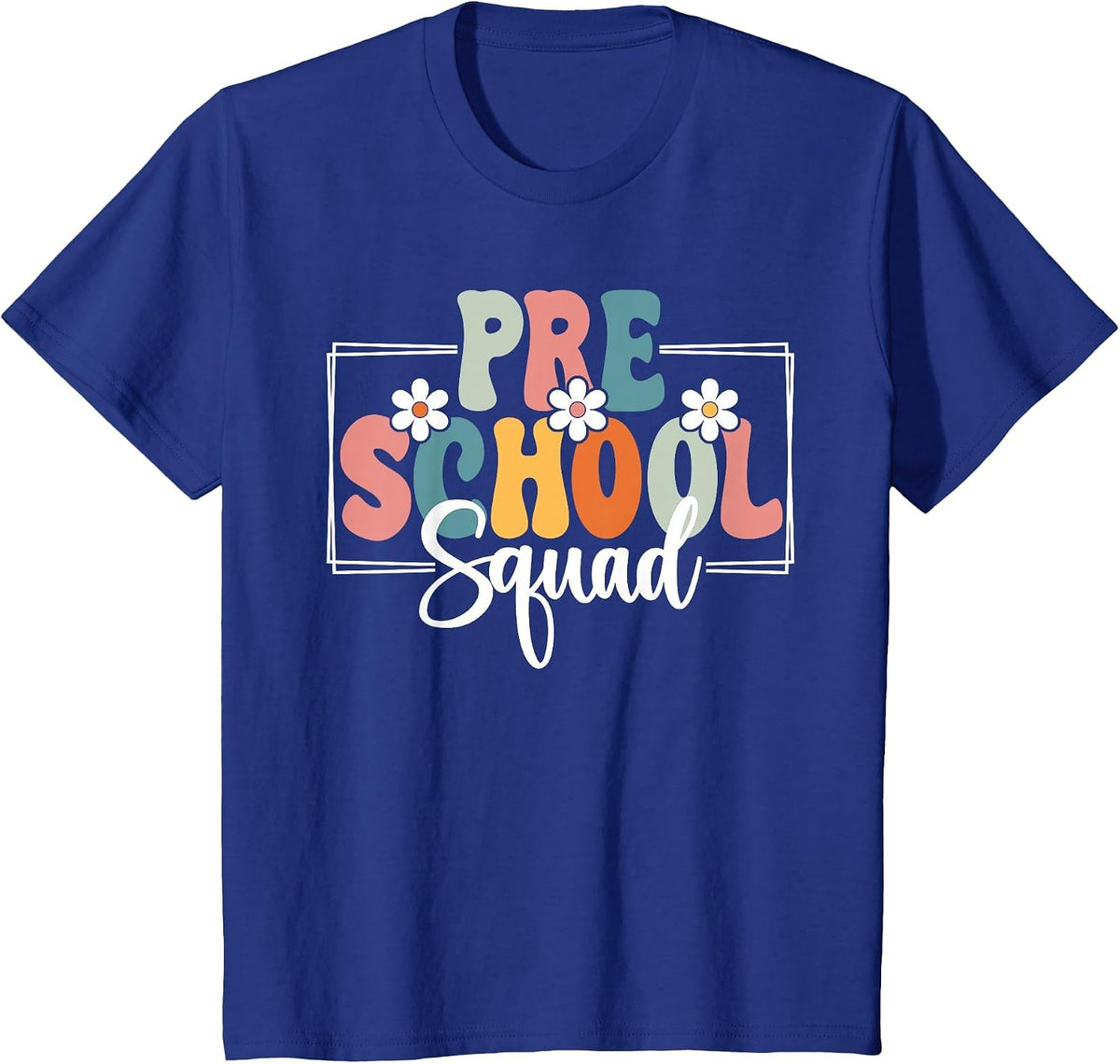 Preschool Squad Back to School Preschool Crew T-Shirt - Royal Blue