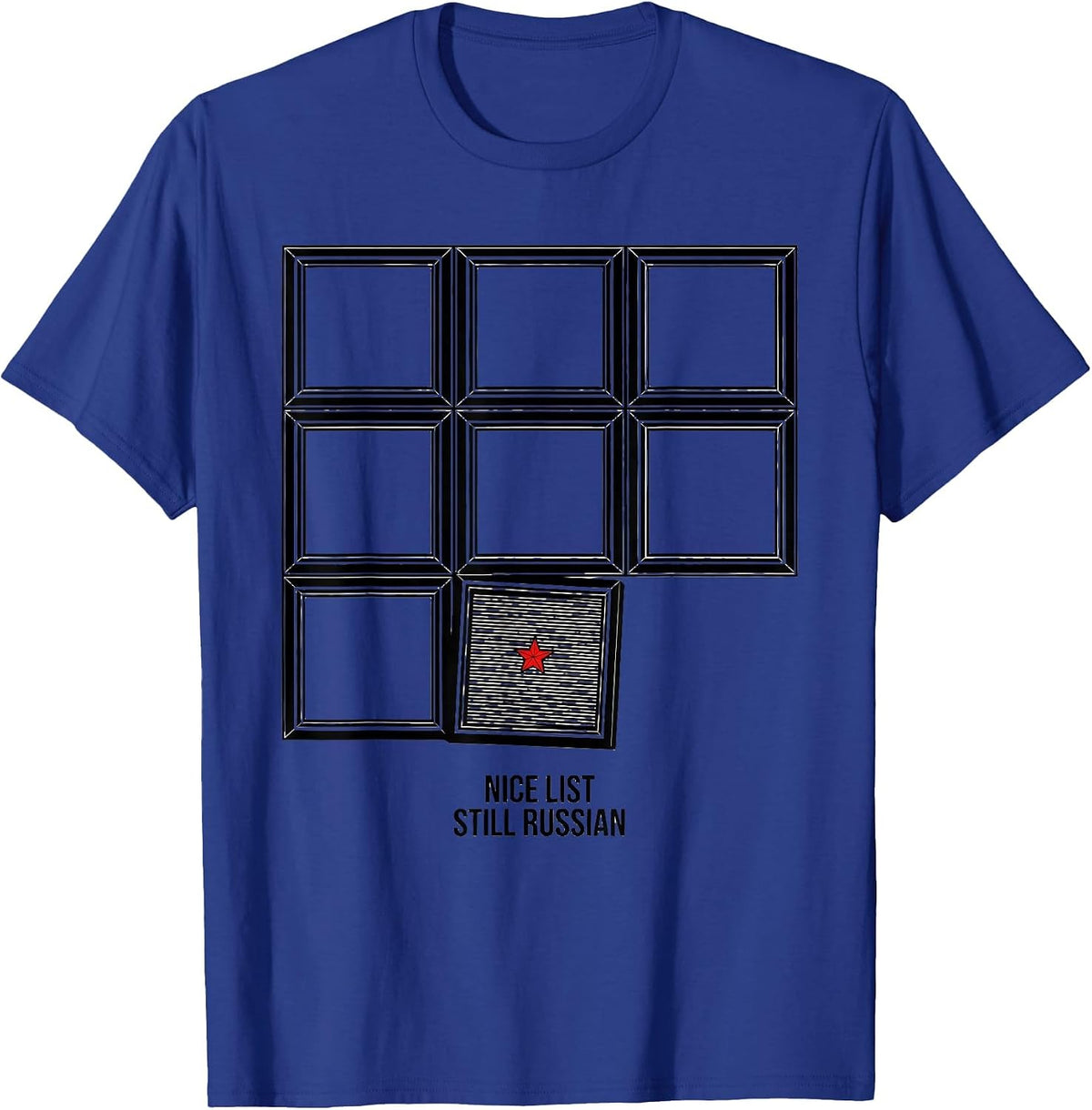 Nice List, Still Russian Funny Russian Heritage Christmas T-Shirt - Royal Blue
