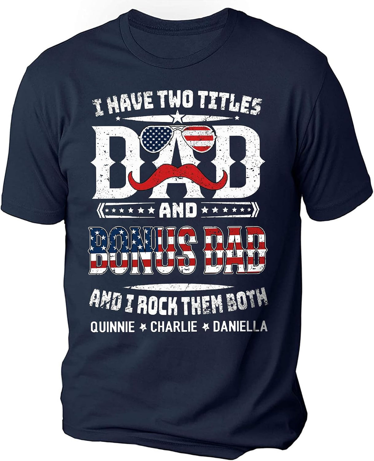 NAZENTI Personalized Grandpa Shirts, Dad 4th of July Shirt, American Flag Tee for Men, USA T-Shirt, Gift for Independence