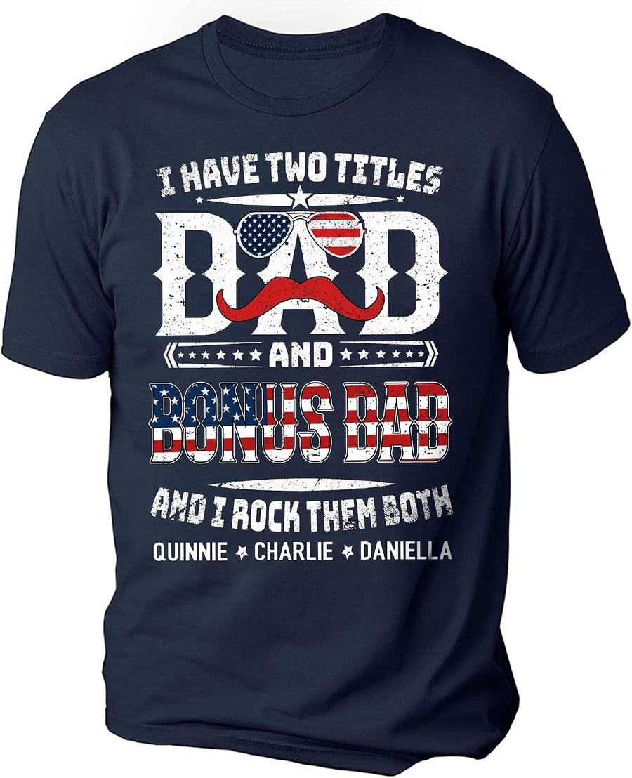NAZENTI Personalized Grandpa Shirts, Dad 4th of July Shirt, American Flag Tee for Men, USA T-Shirt, Gift for Independence