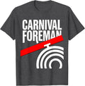 Men's Carnival Foreman Brutalist Graphic Circus Staff Costume T-Shirt - Dark Heather Grey