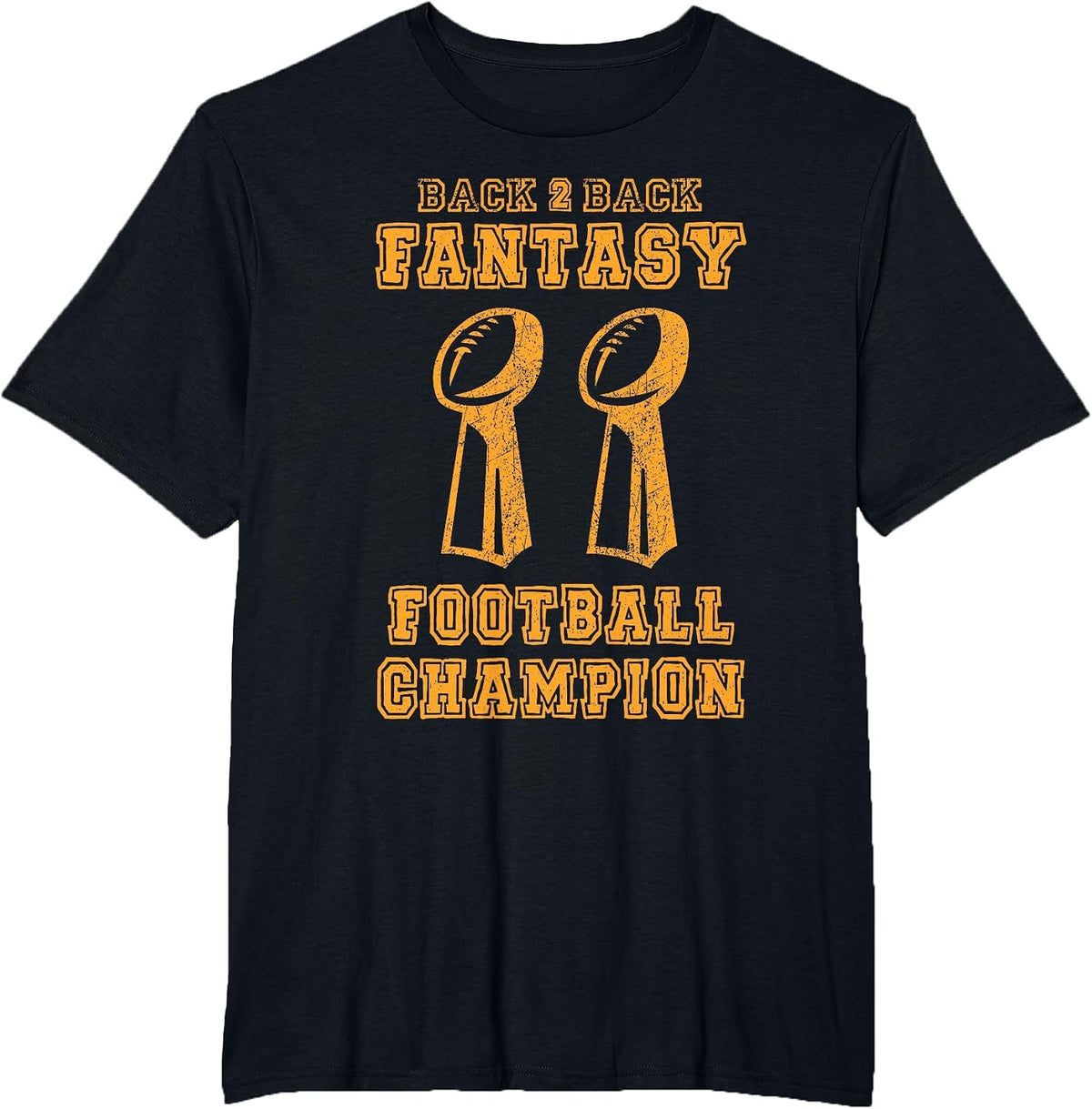 Back to Back Champion Fantasy Football Draft Party Kit T-Shirt - Black