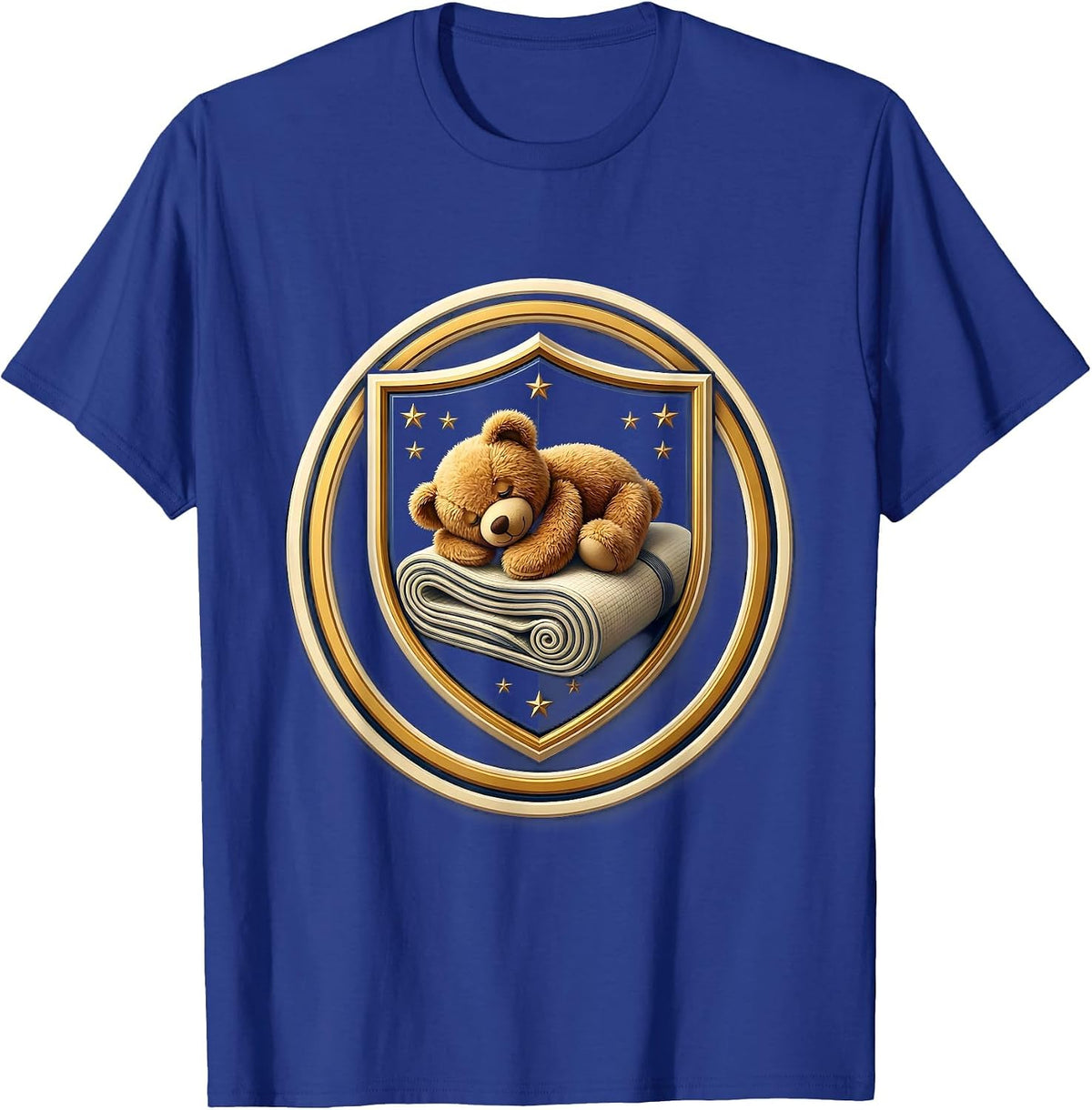 Preschool Teacher Nap Mat Teddy Bear Graphic T-Shirt - Royal Blue