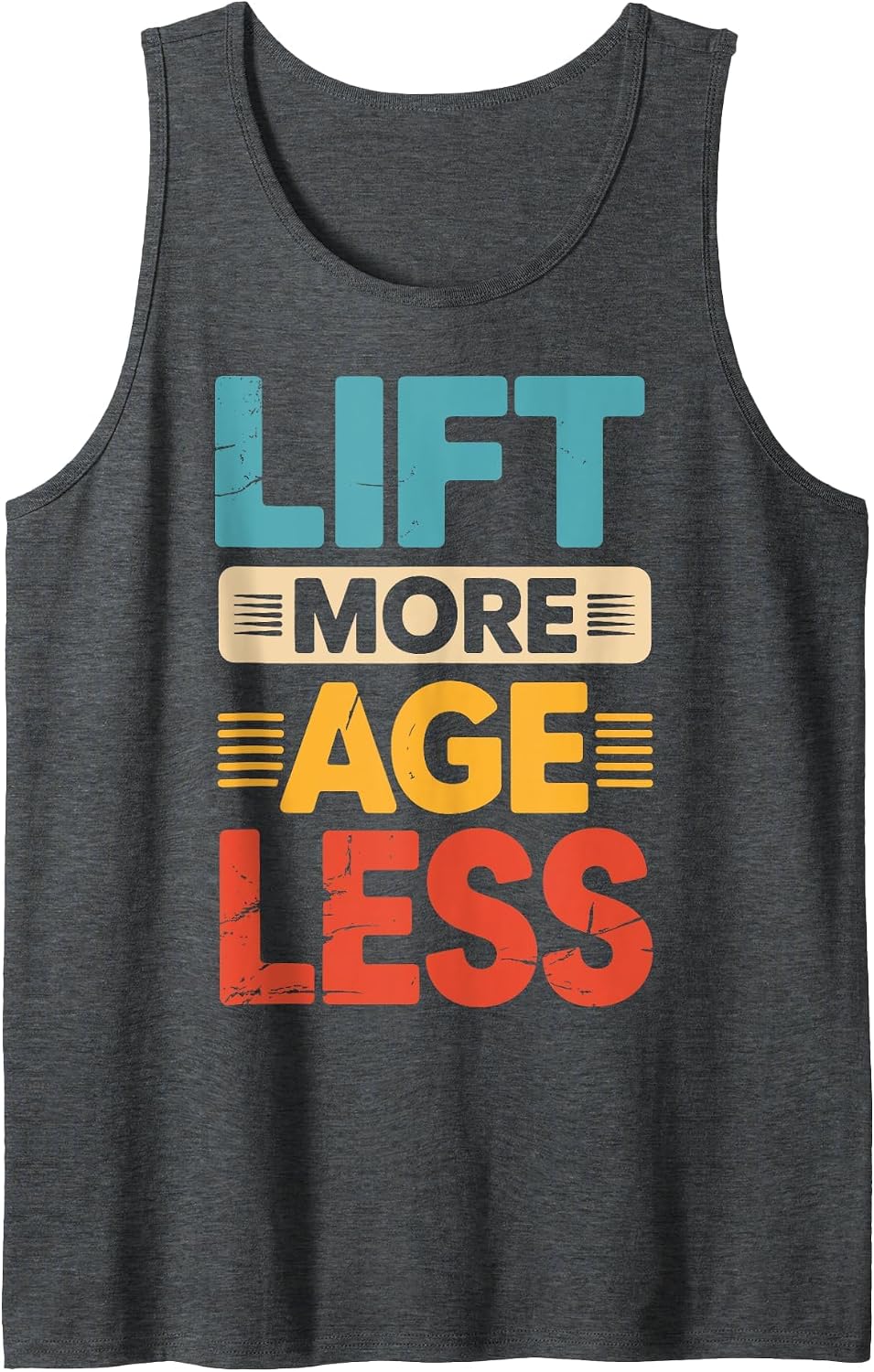 Lift More Age Less Tank Top - Dark Heather Grey