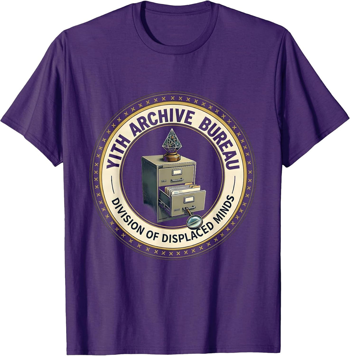 Yith Archive Bureau Division of Displaced Minds Horror T-Shirt - Purple