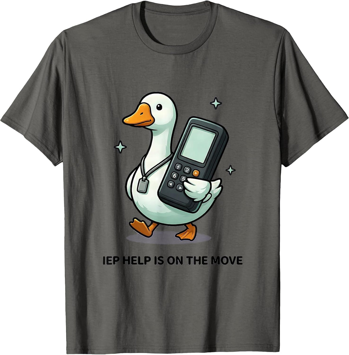 IEP Help Is On The Move Cute Kawaii Special Education T-Shirt - Asphalt Grey