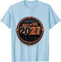 Men's New Year Crew 2027 Party Host Family Matching Celebration T-Shirt - Baby Blue