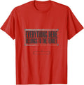 Men's Everything Here Belongs To The Ferret Funny Ferret Lover T-Shirt - Red