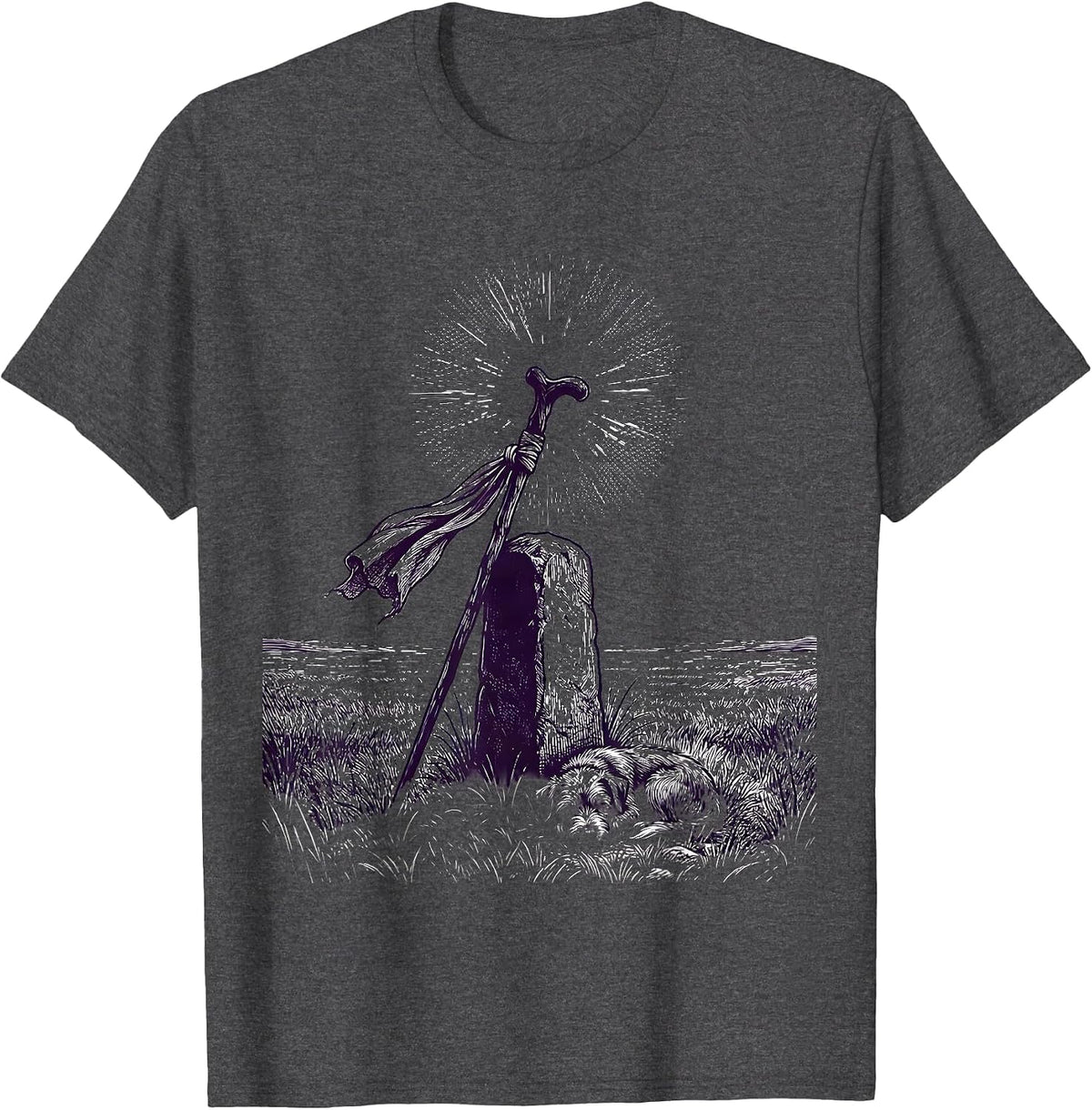 Walking Staff Cuban Heritage Family Pride Havanese T-Shirt - Dark Heather Grey