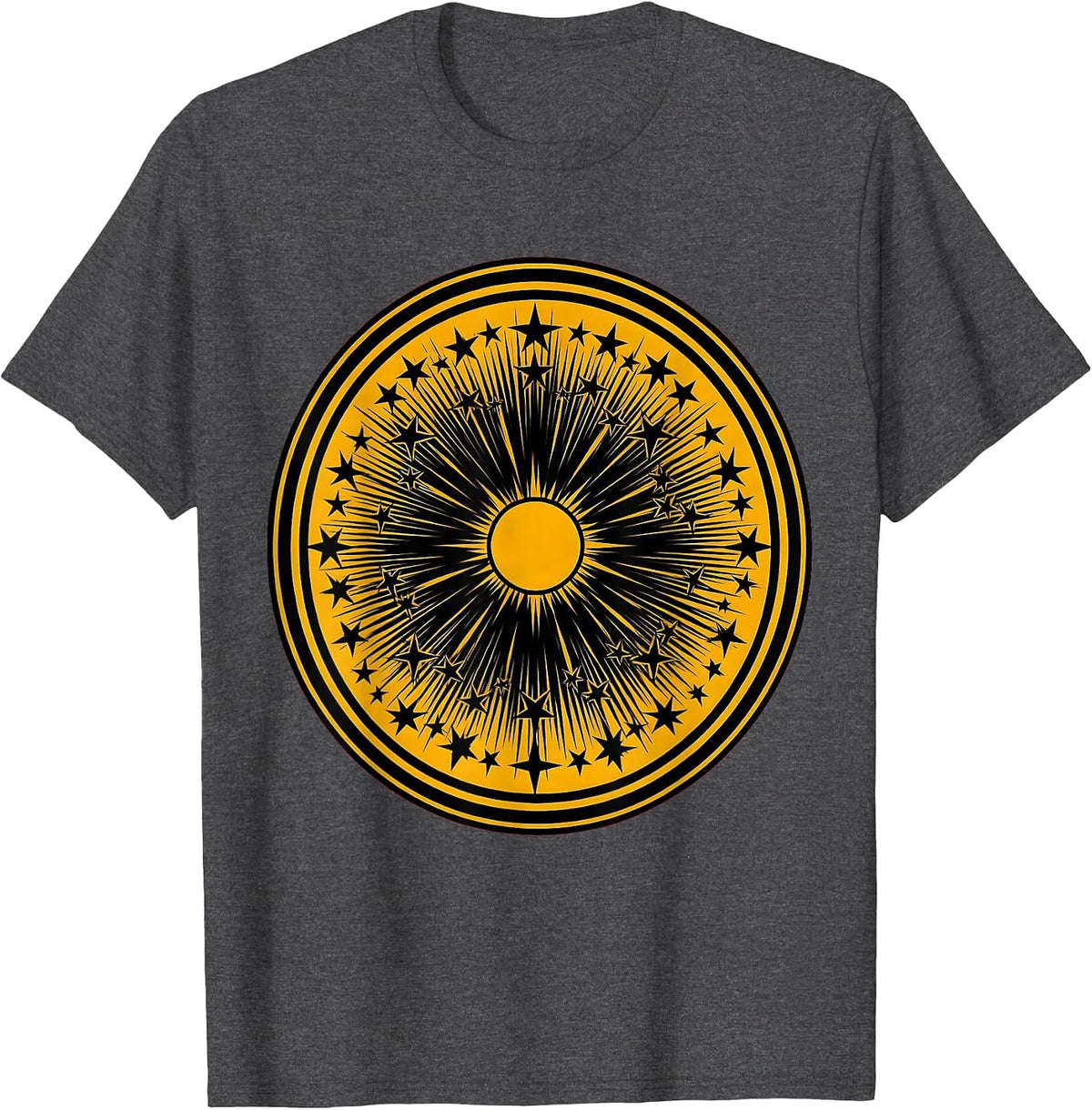 Men's Starfield Collapsing Into a Single Bright Dot T-Shirt - Dark Heather Grey