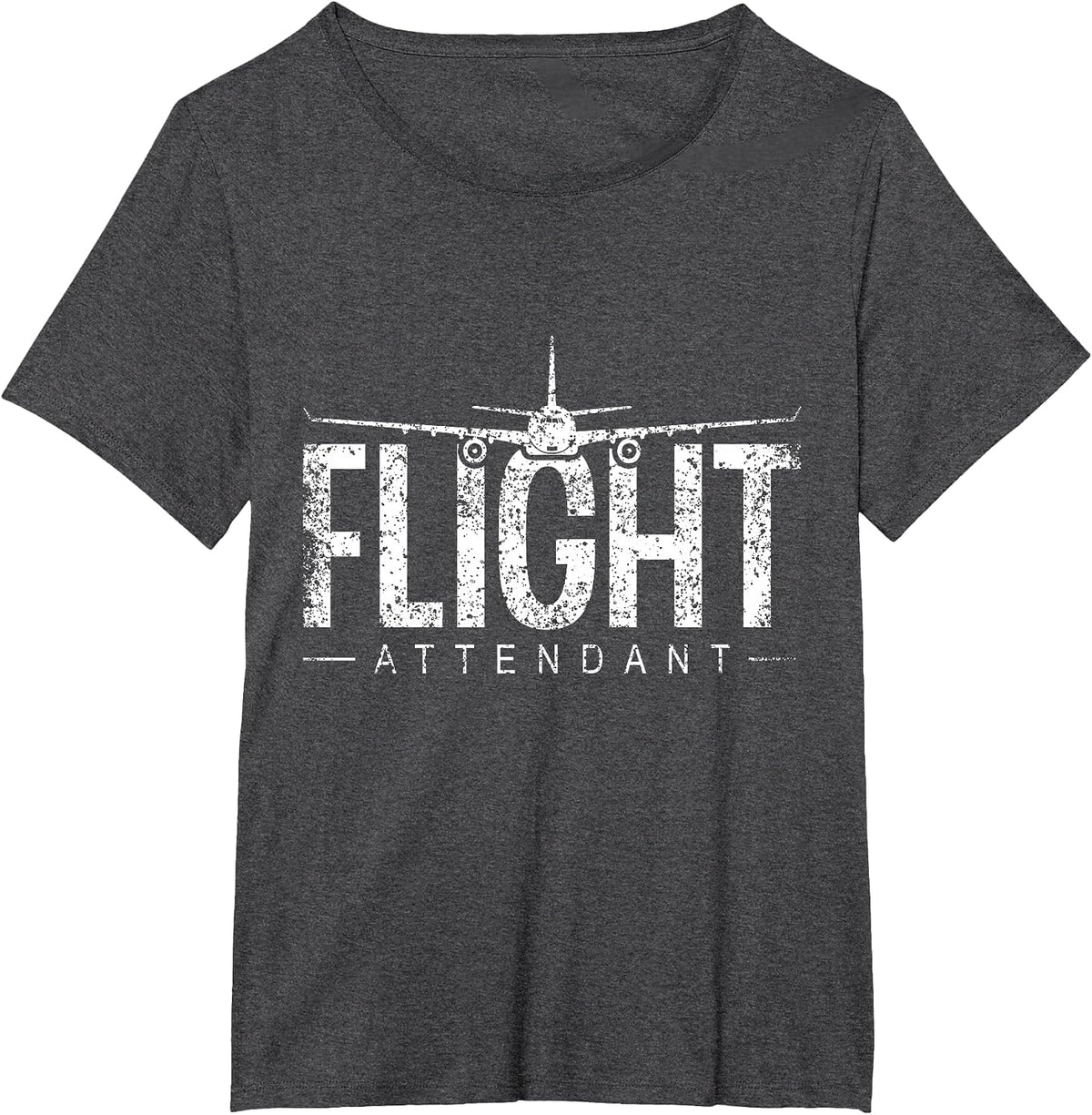 Flight Attendant Cabin Crew Stewardess Flight Attendant T-Shirt - Dark Heather Grey