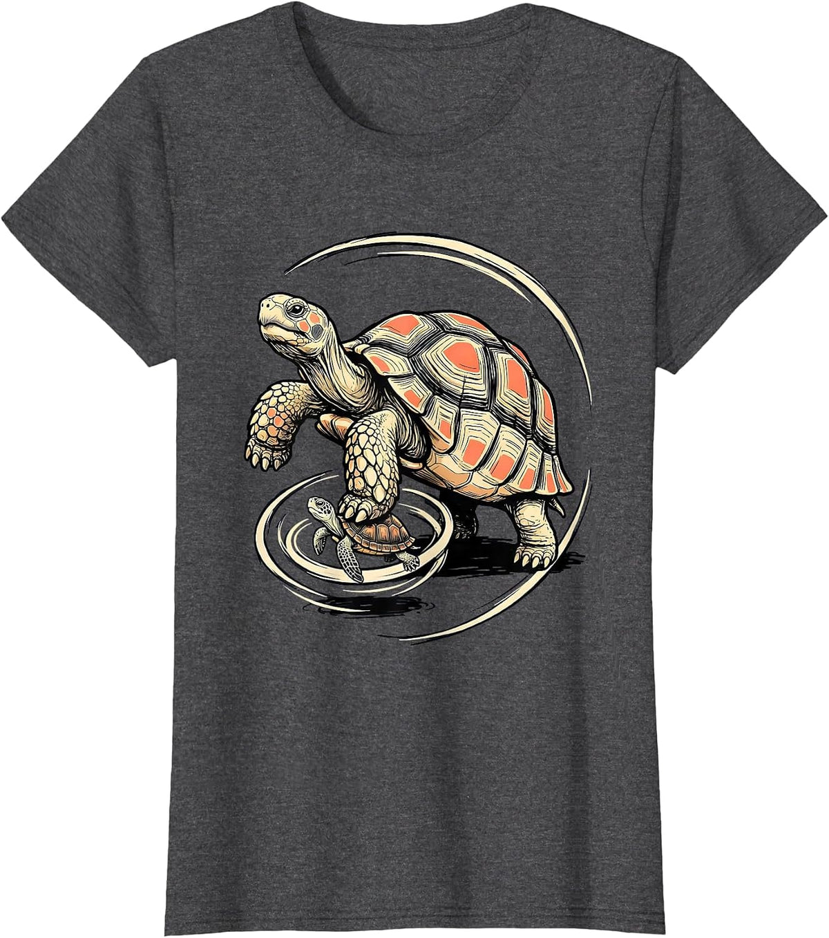 Women's Ballroom Dance Tortoise Funny Turtle Lover Humor T-Shirt - Dark Heather Grey